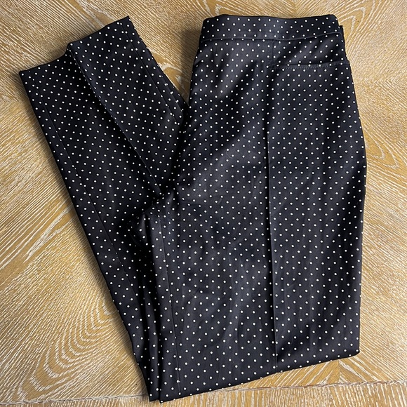 AKRIS PUNTO Franca Polka-Dot Stretch Polka-Dot Pants 10 - Picture 10 of 14